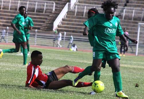 Description: Action from Anse Reunion/Gor Mahia match